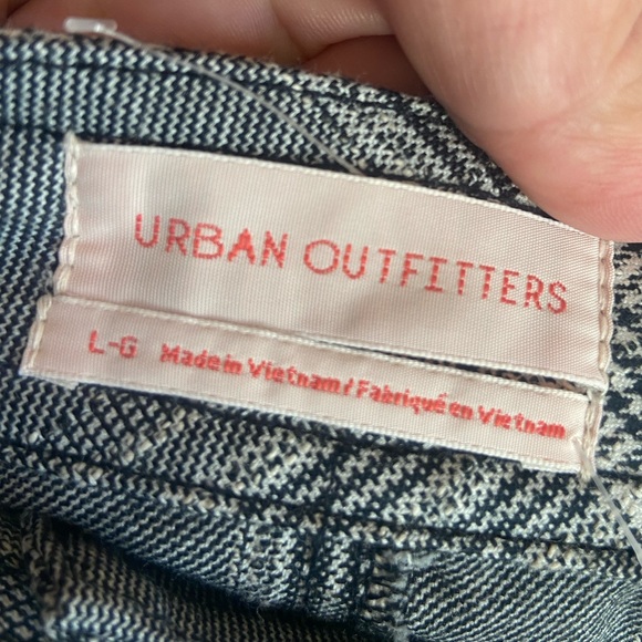 Urban outfitters gray plaid snap front mini skirt EUC SZ large school girl - Picture 6 of 8